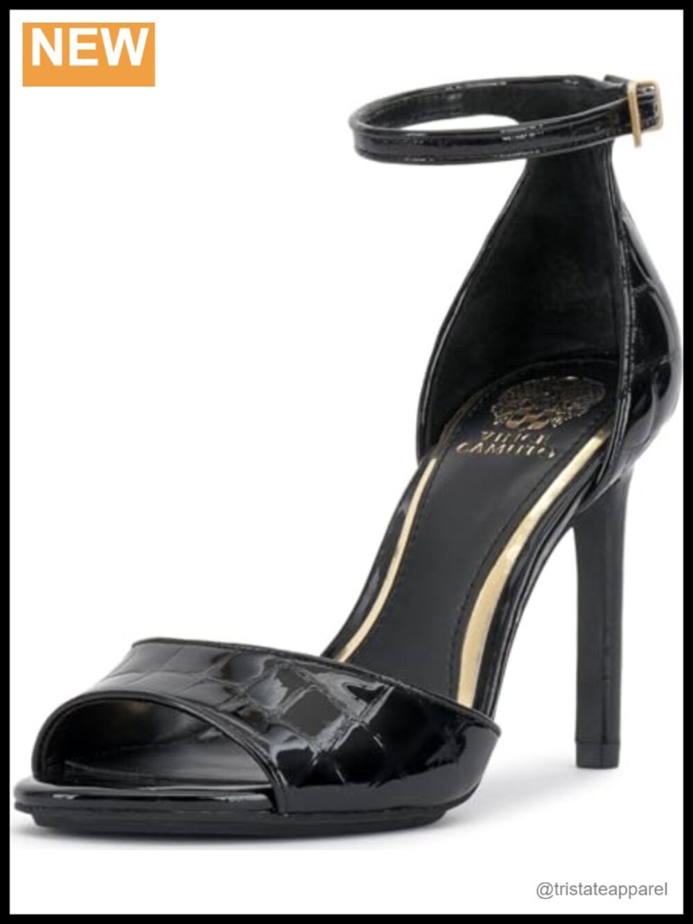 Vince Camuto Aliza Heeled Sandals Leather Stiletto Open Toe Ankle Strap